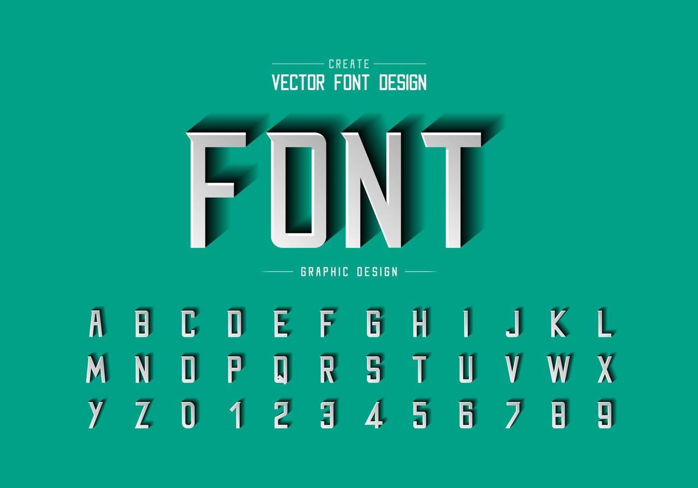 Font paper cut and alphabet vector, Script  modern typeface and letter number design vector