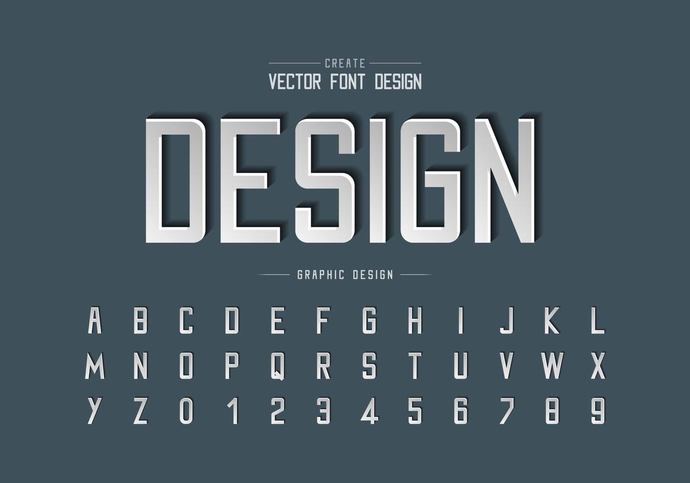 Font paper cut and alphabet vector, Script typeface and letter number design vector