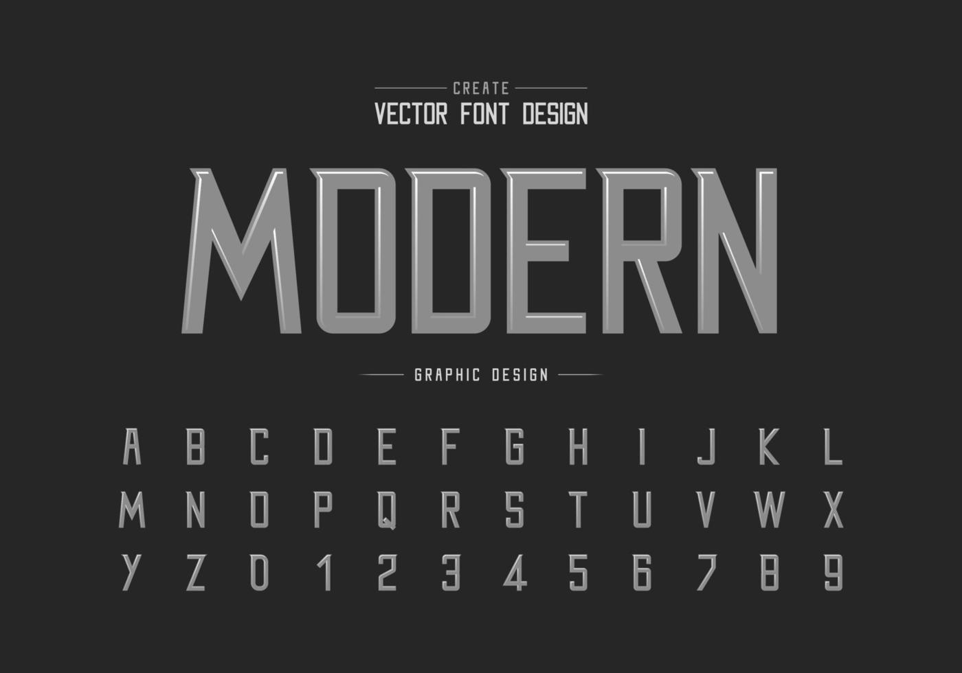 Highlights font and alphabet vector, Modern Typeface and letter number design, Graphic text on background vector
