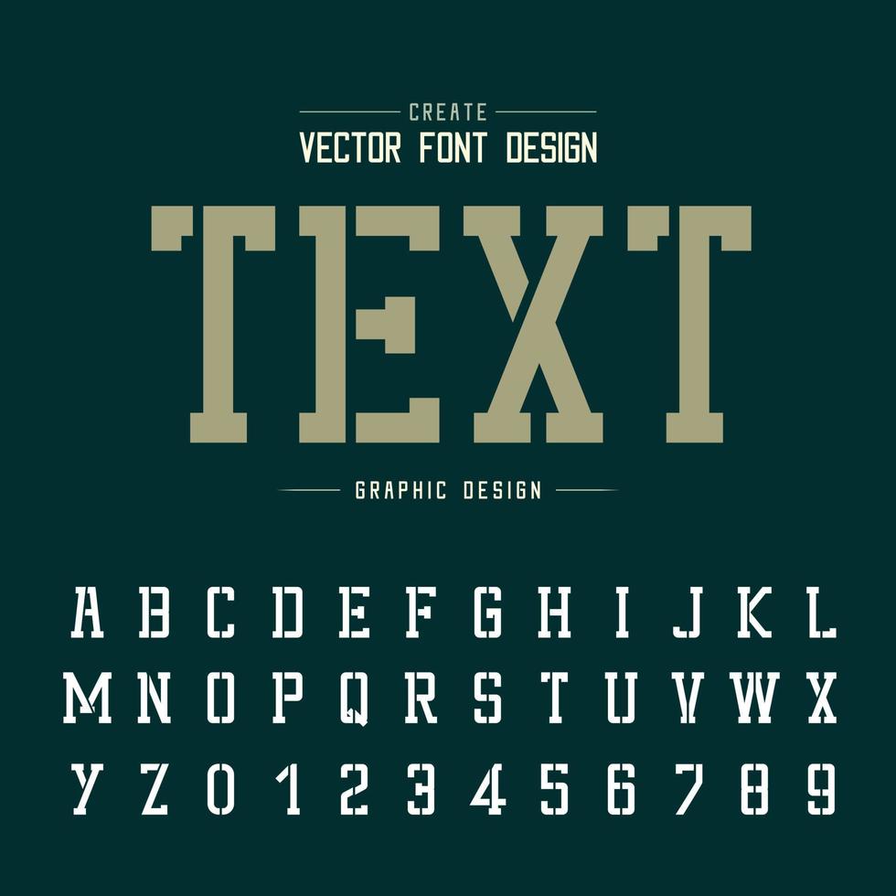 Tech Font and alphabet vector, Technology Typeface and number design, Graphic text on background vector