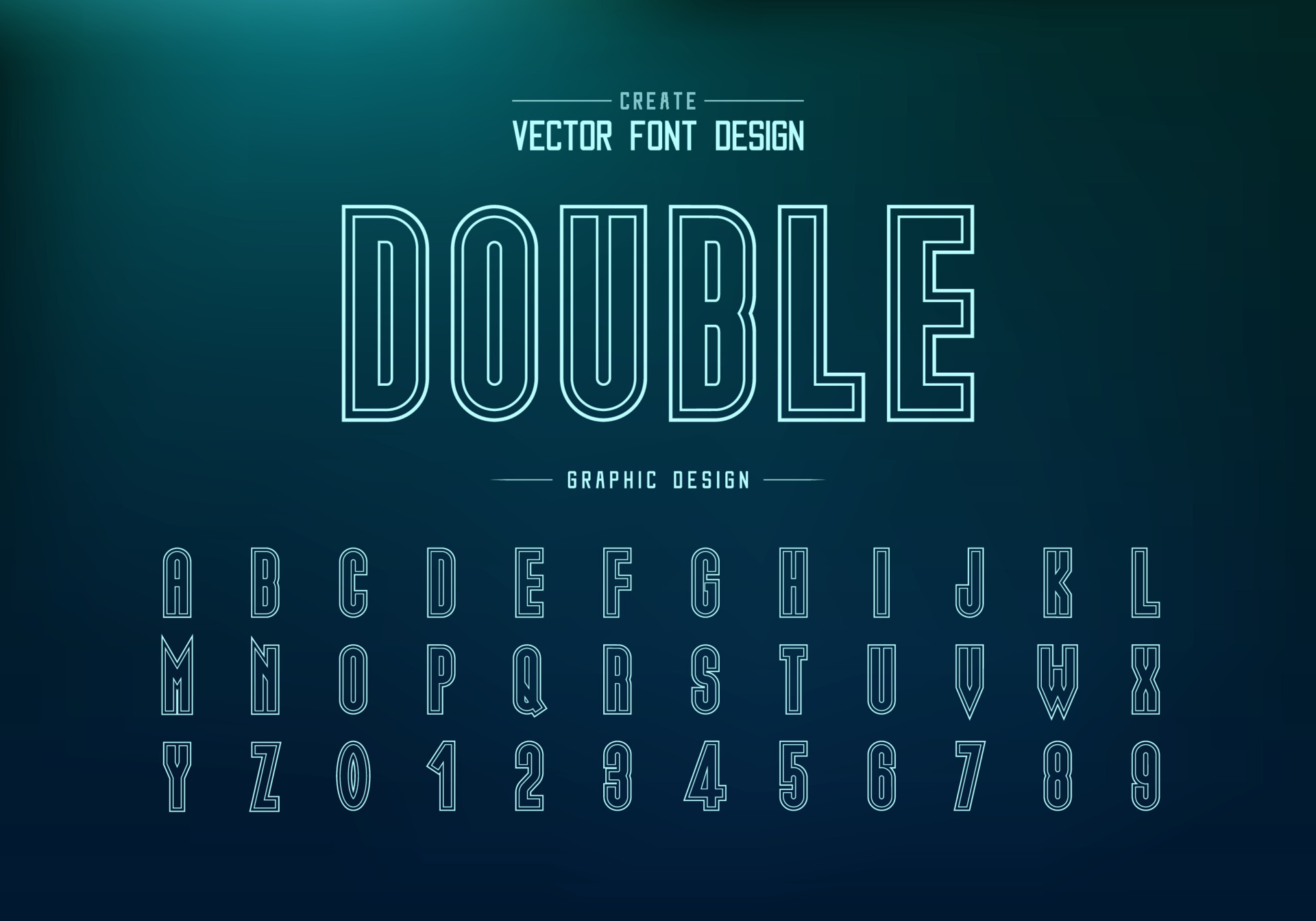 double-line-font-and-alphabet-vector-tall-typeface-letter-and-number