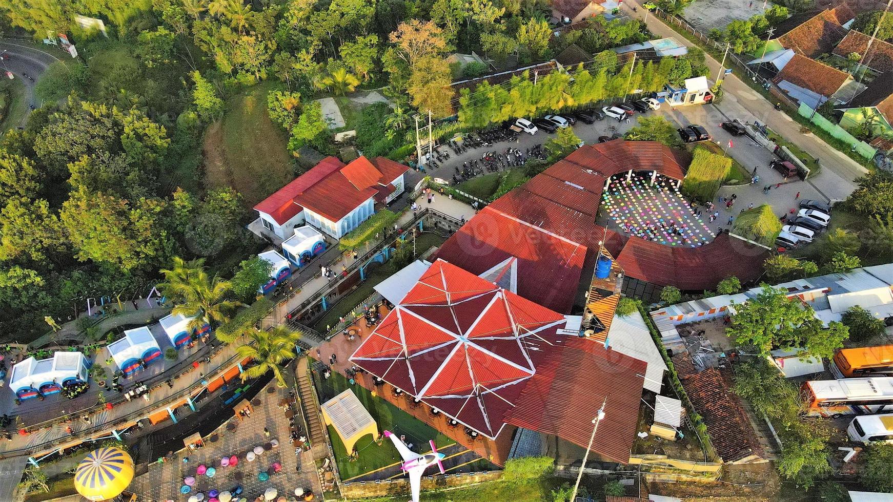 Beautiful aerial view, tourism hill on Pandansari beach, Yogyakarta-Indonesia. photo