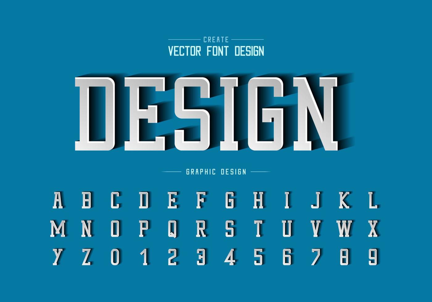 Paper cut font and alphabet vector, Typeface and number design, Graphic text on background vector