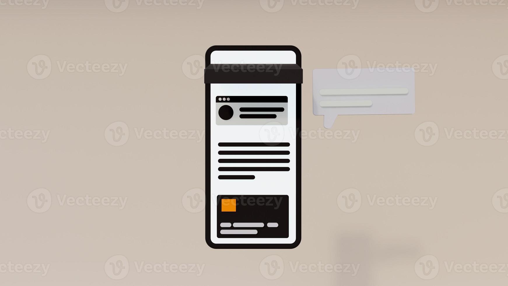 business mobile shopping or ordering delivery   black mobile photo