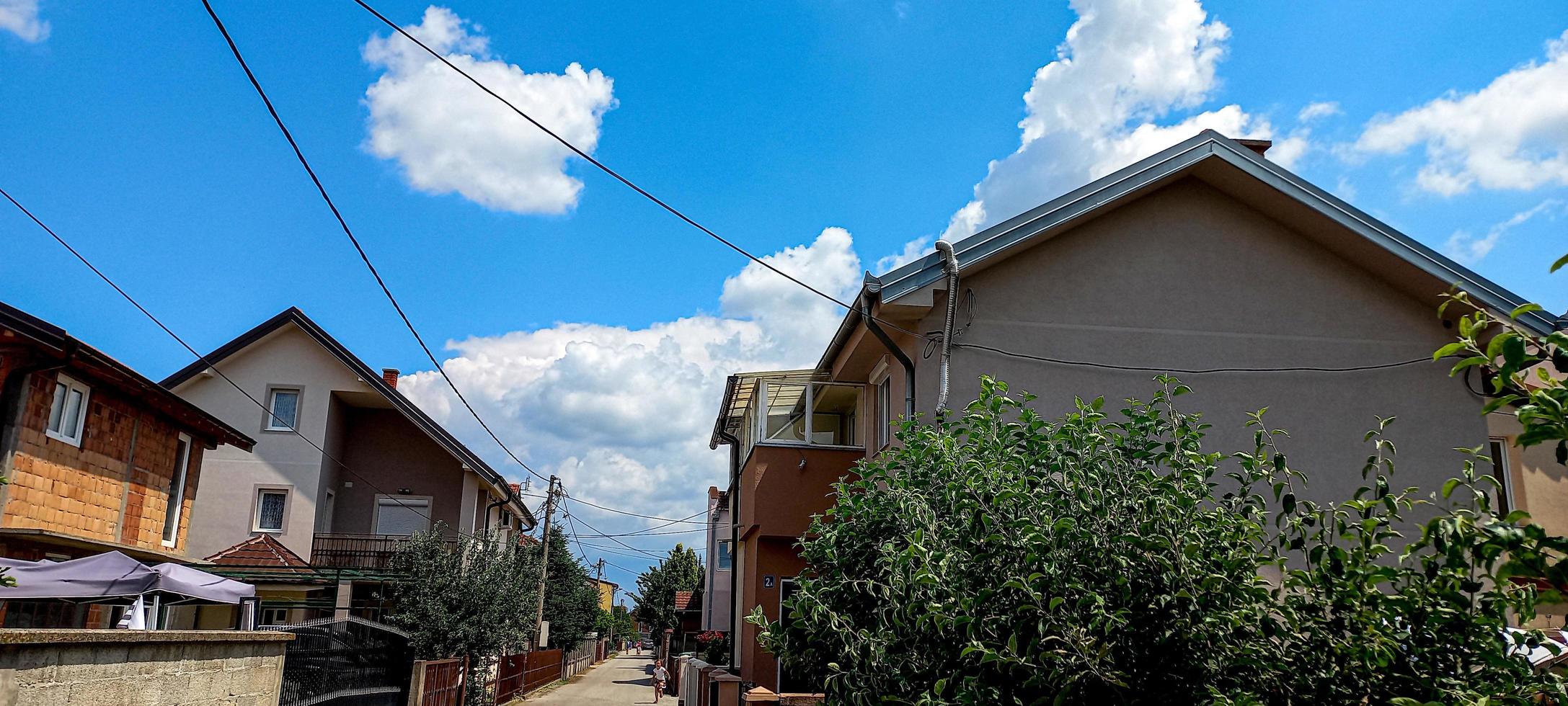 increíbles nubes de belgrado serbia foto