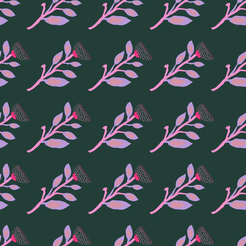 Contemporary flower seamless pattern. Elegant botanical floral wallpaper. Abstract plants endless ornament. vector