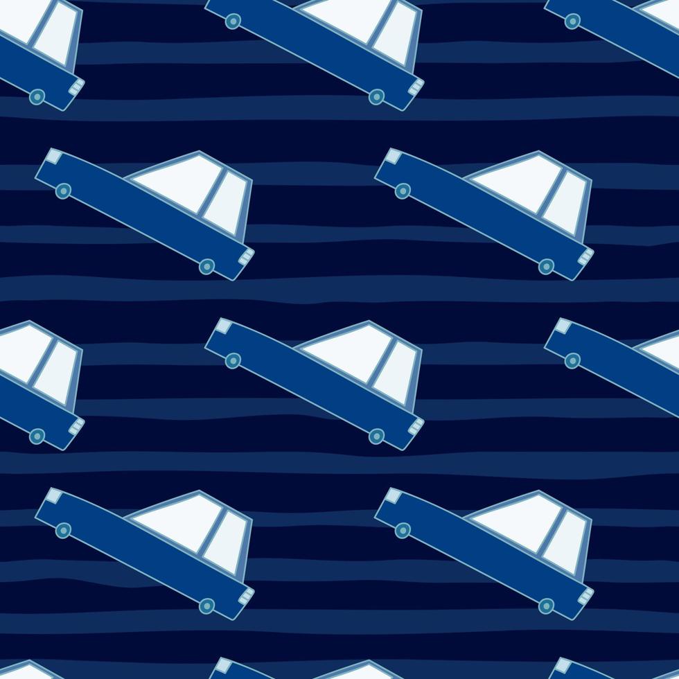 Doodle cars seamless pattern. Transport wallpaper. Kids automobile background. vector