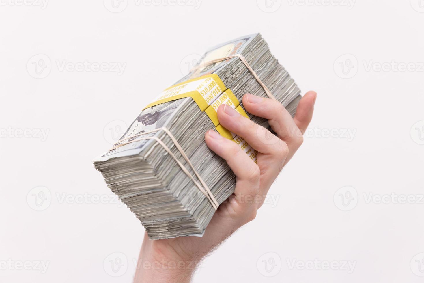 Stacks of One Hundred Dollar Bills photo