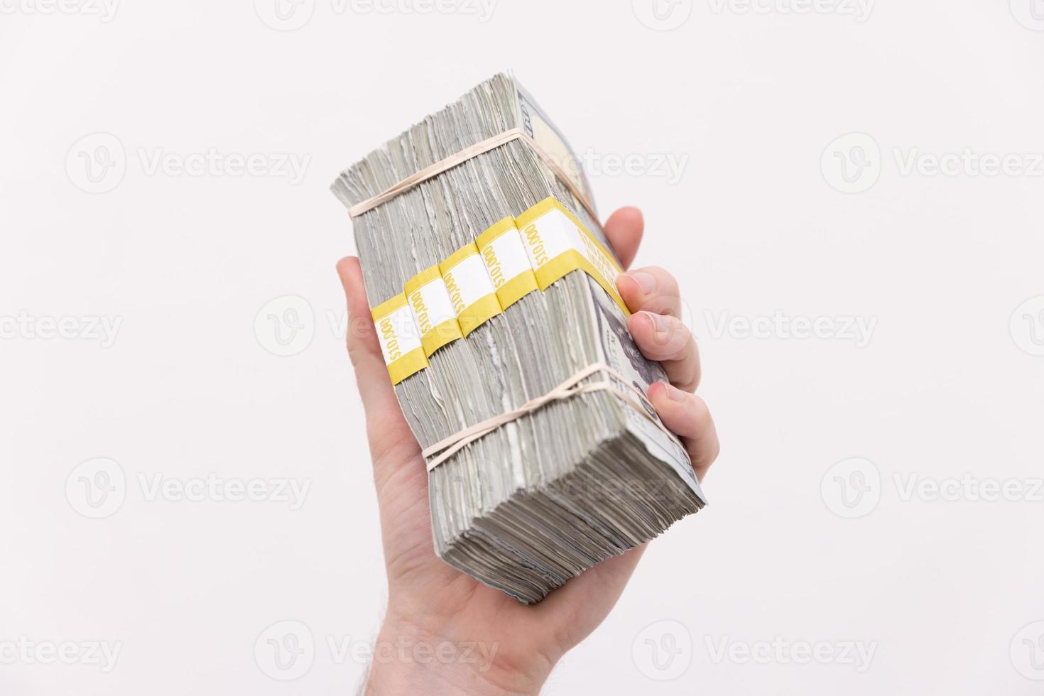 Stacks of One Hundred Dollar Bills photo