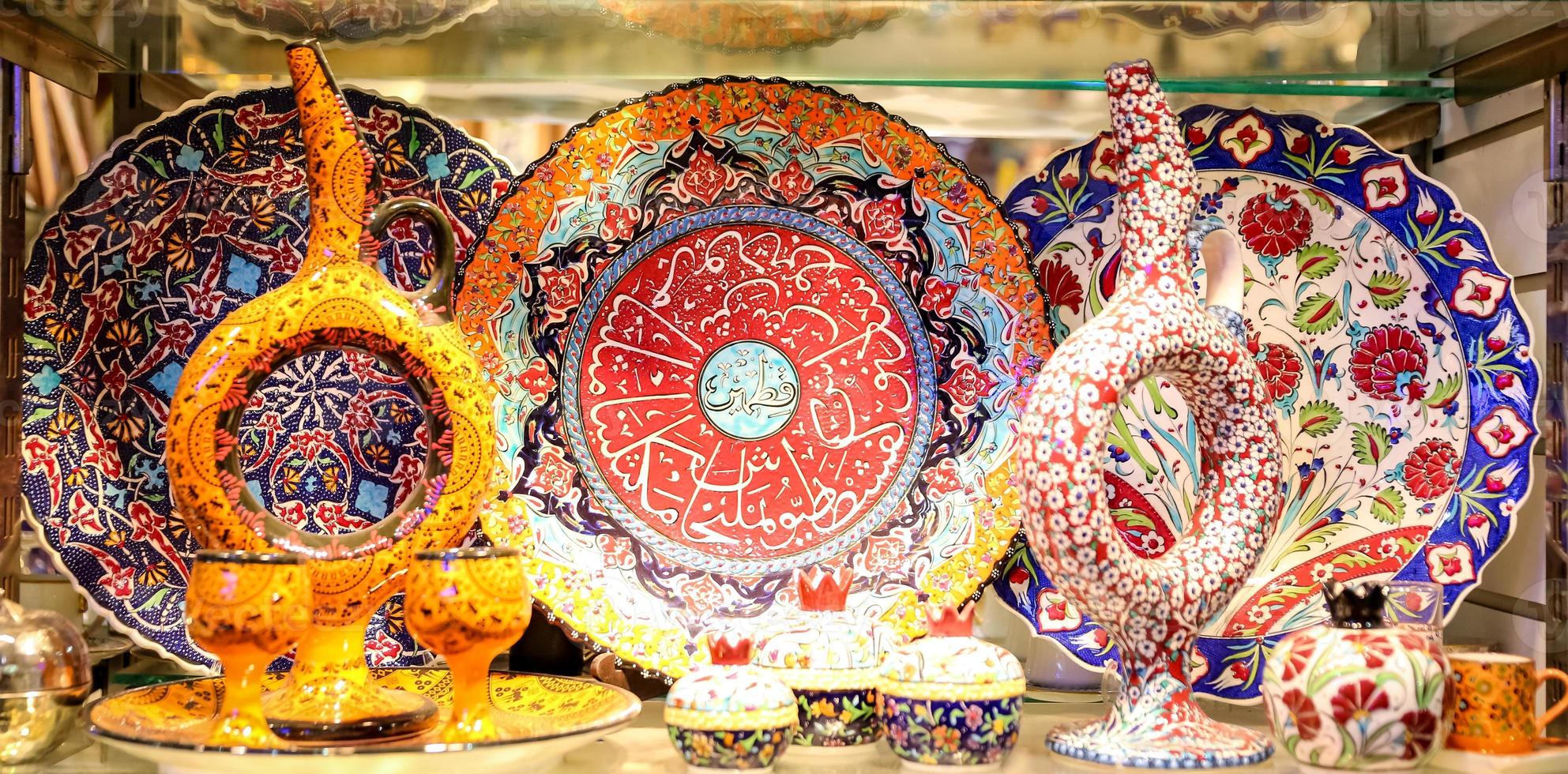 Turkish Ceramics in Grand Bazaar, Istanbul, Turkey photo