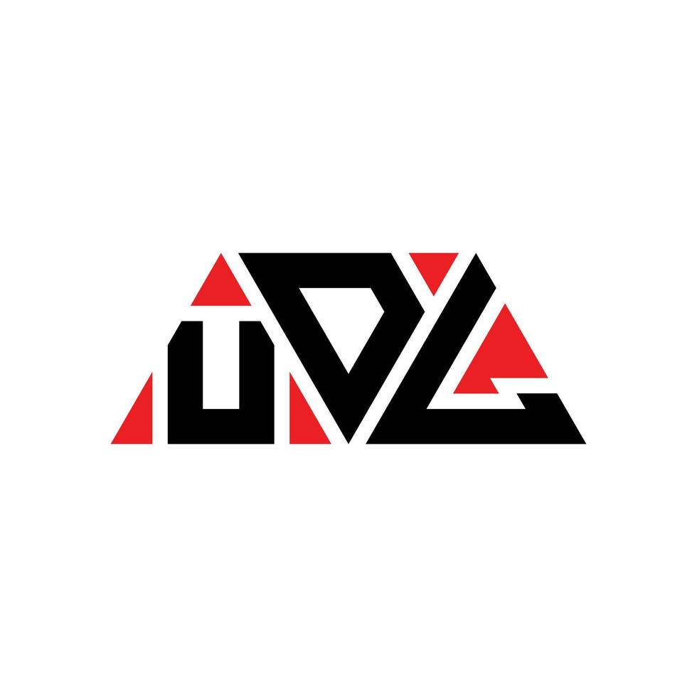 UDL triangle letter logo design with triangle shape. UDL triangle logo