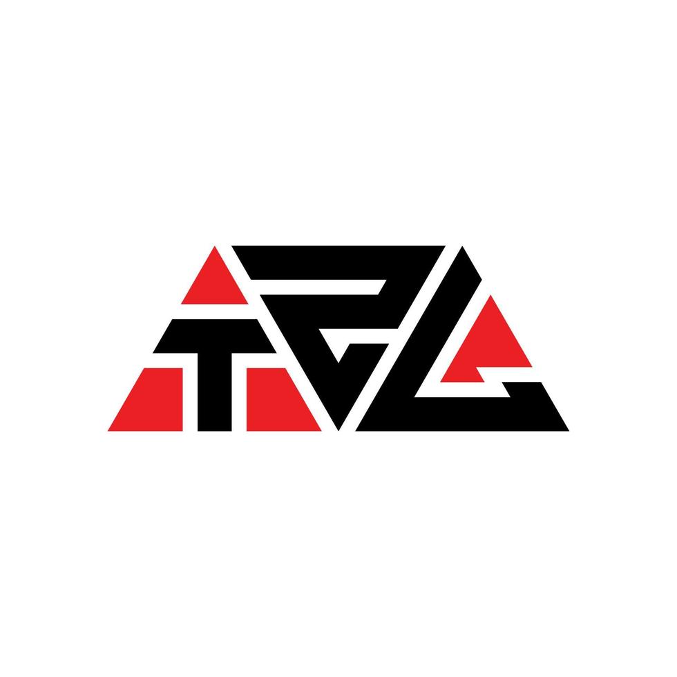 TZL triangle letter logo design with triangle shape. TZL triangle logo design monogram. TZL triangle vector logo template with red color. TZL triangular logo Simple, Elegant, and Luxurious Logo. TZL