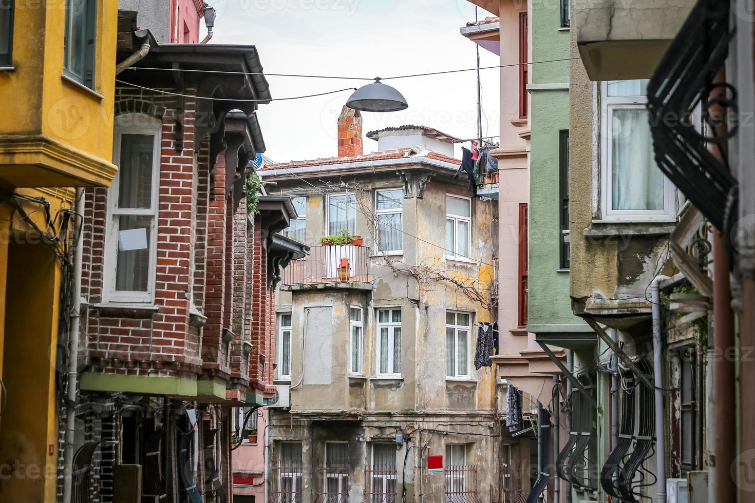 Old Houses in Fener District, Istanbul, Turkey photo