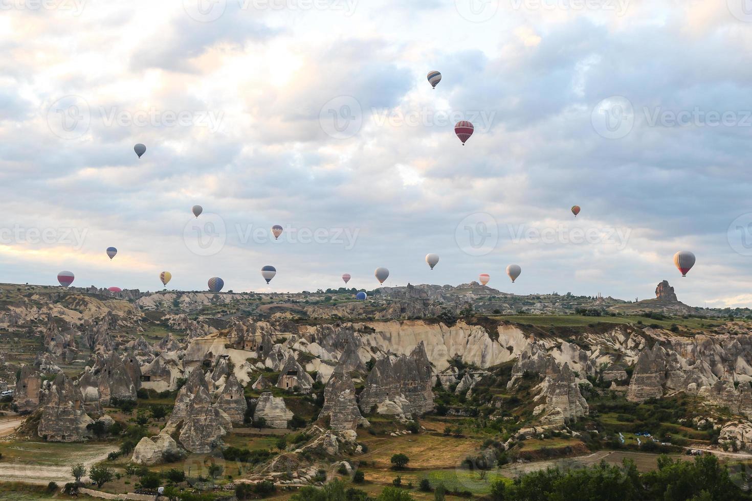 Hot Air Balloons in Cappadocia Valleys photo