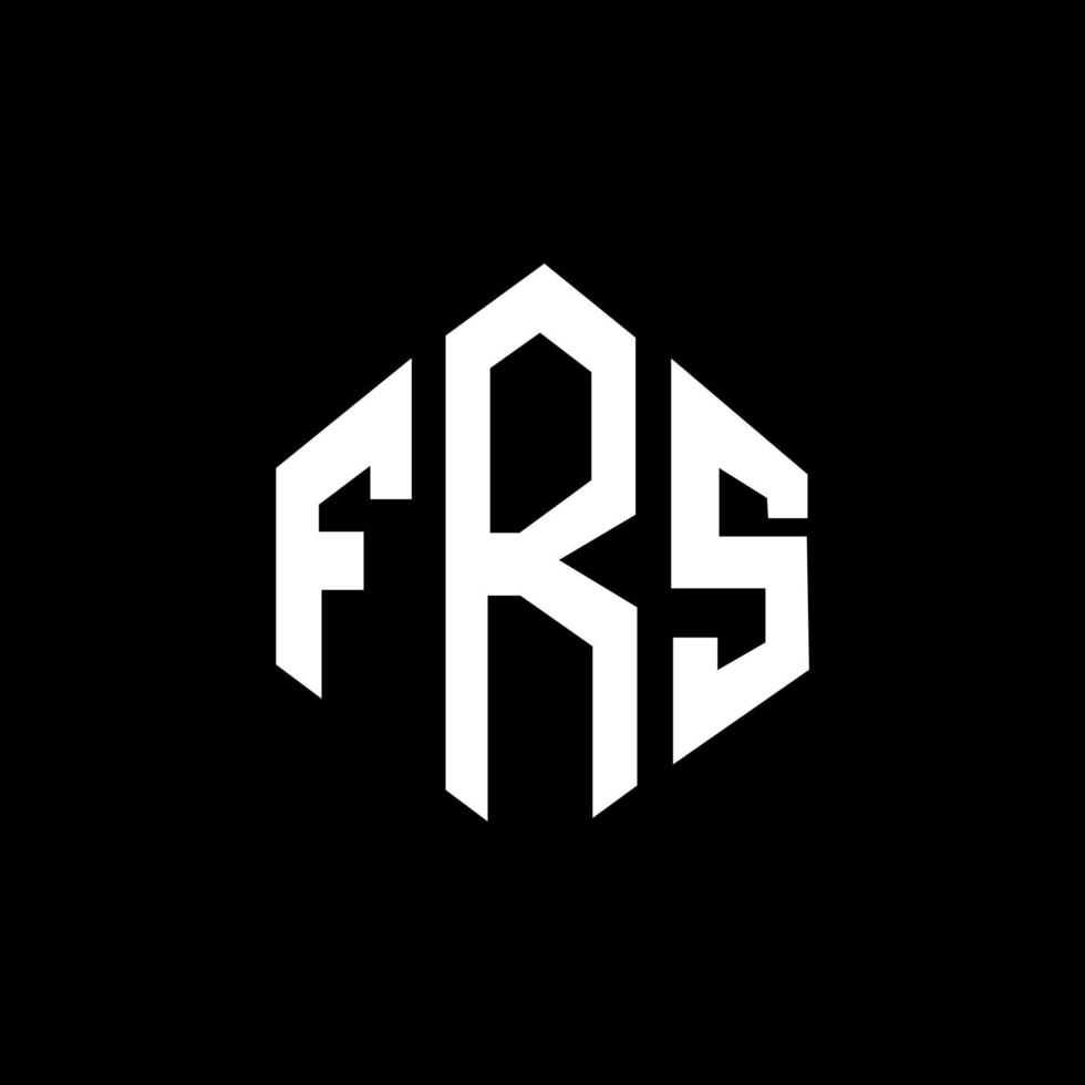 diseño de logotipo de letra frs con forma de polígono. diseño de logotipo en forma de cubo y polígono frs. frs hexágono vector logo plantilla colores blanco y negro. frs monograma, logotipo comercial e inmobiliario.