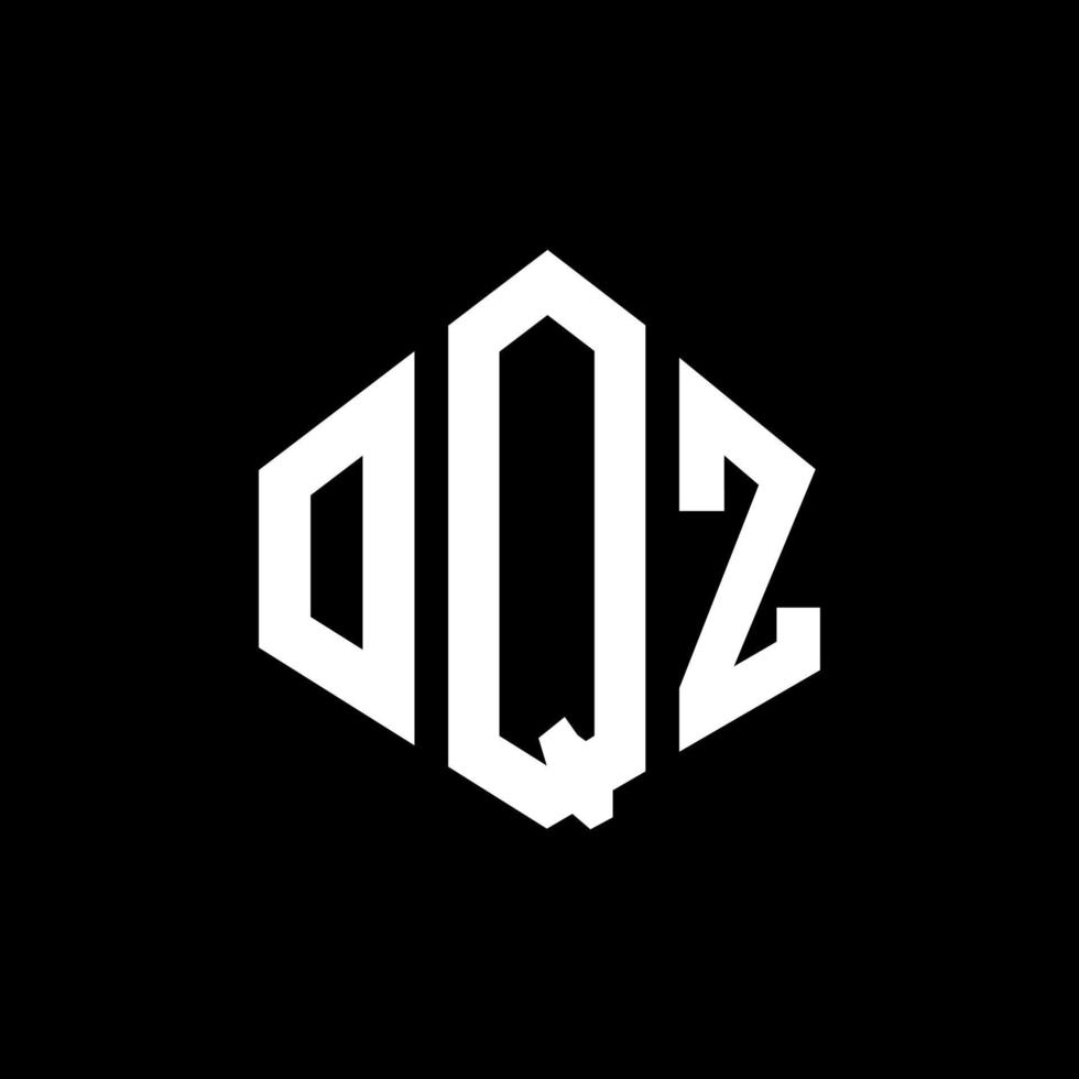 OQZ letter logo design with polygon shape. OQZ polygon and cube shape logo design. OQZ hexagon vector logo template white and black colors. OQZ monogram, business and real estate logo.