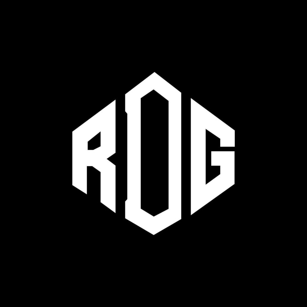 diseño de logotipo de letra rdg con forma de polígono. diseño de logotipo de forma de cubo y polígono rdg. rdg hexágono vector logo plantilla colores blanco y negro. monograma rdg, logotipo comercial e inmobiliario.