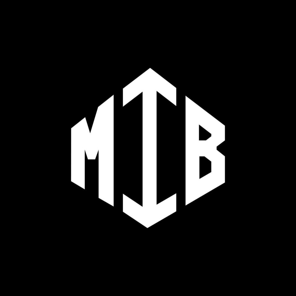 MIB letter logo design with polygon shape. MIB polygon and cube shape ...
