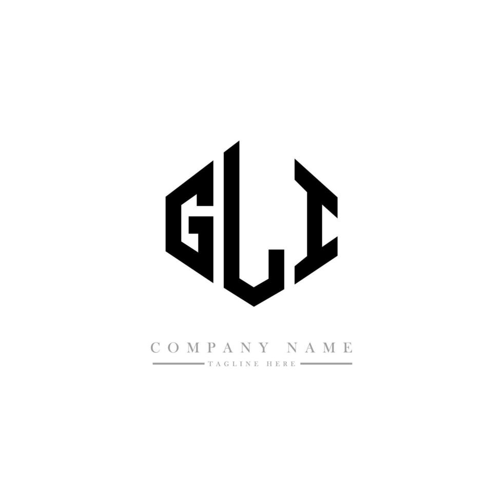 GLI letter logo design with polygon shape. GLI polygon and cube shape logo design. GLI hexagon vector logo template white and black colors. GLI monogram, business and real estate logo.