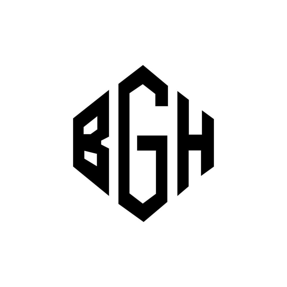 diseño de logotipo de letra bgh con forma de polígono. bgh polígono y diseño de logotipo en forma de cubo. bgh hexágono vector logo plantilla colores blanco y negro. Monograma bgh, logotipo empresarial y inmobiliario.