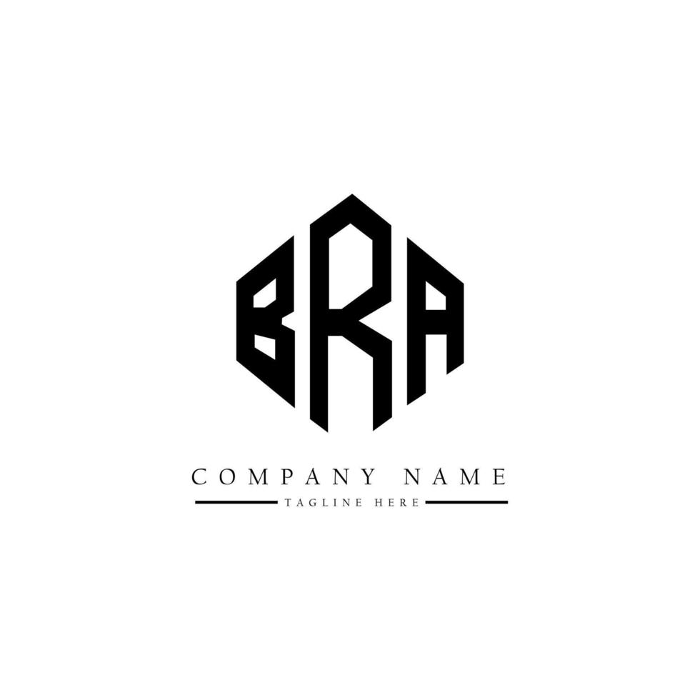 BRA letter logo design with polygon shape. BRA polygon and cube shape logo design. BRA hexagon vector logo template white and black colors. BRA monogram, business and real estate logo.