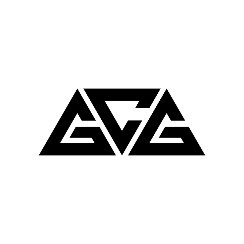 Diseño de logotipo de letra triangular gcg con forma de triángulo. monograma de diseño del logotipo del triángulo gcg. plantilla de logotipo de vector de triángulo gcg con color rojo. logotipo triangular gcg logotipo simple, elegante y lujoso. gcg