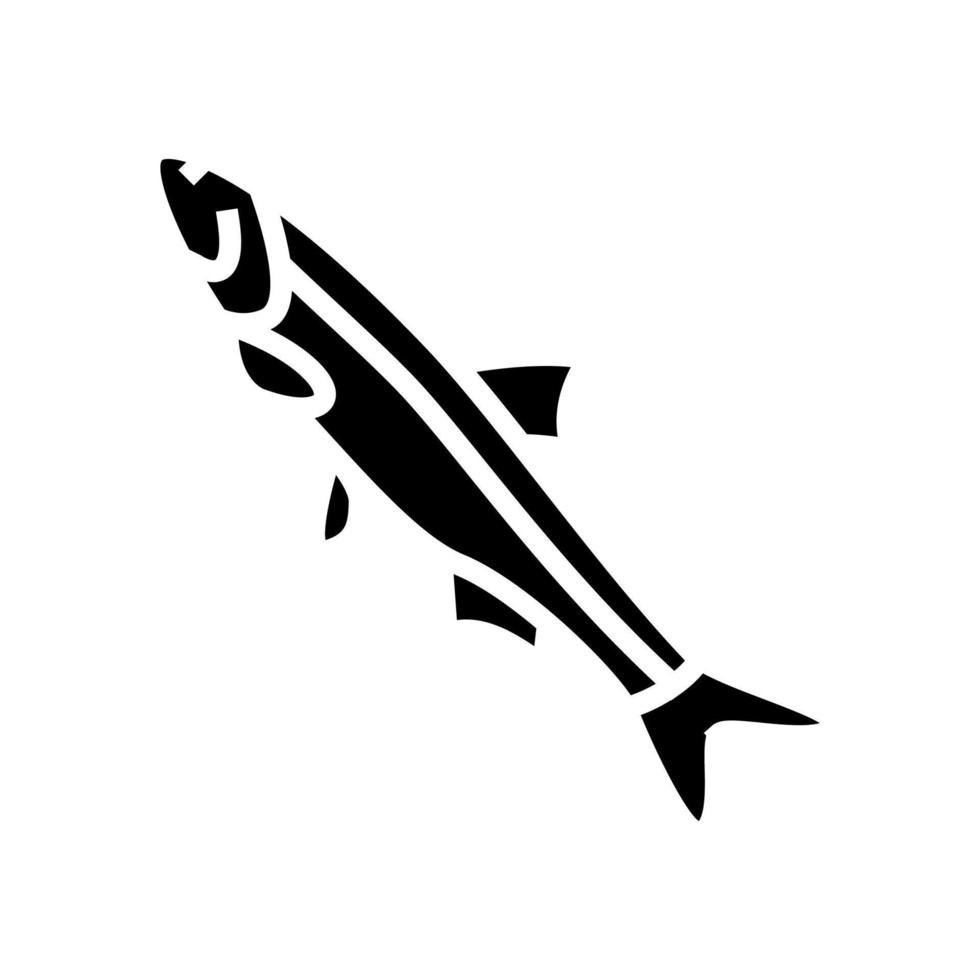 peruvian anchoveta glyph icon vector illustration