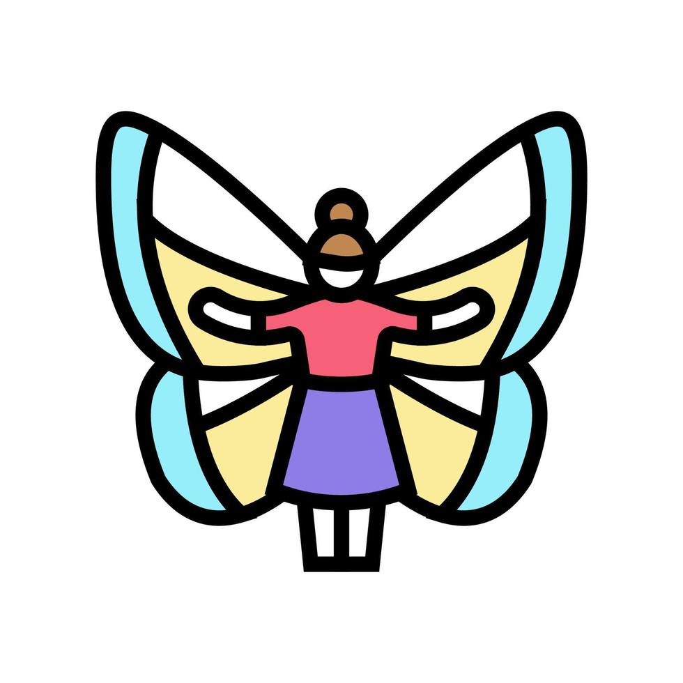 fairy magic color icon vector illustration
