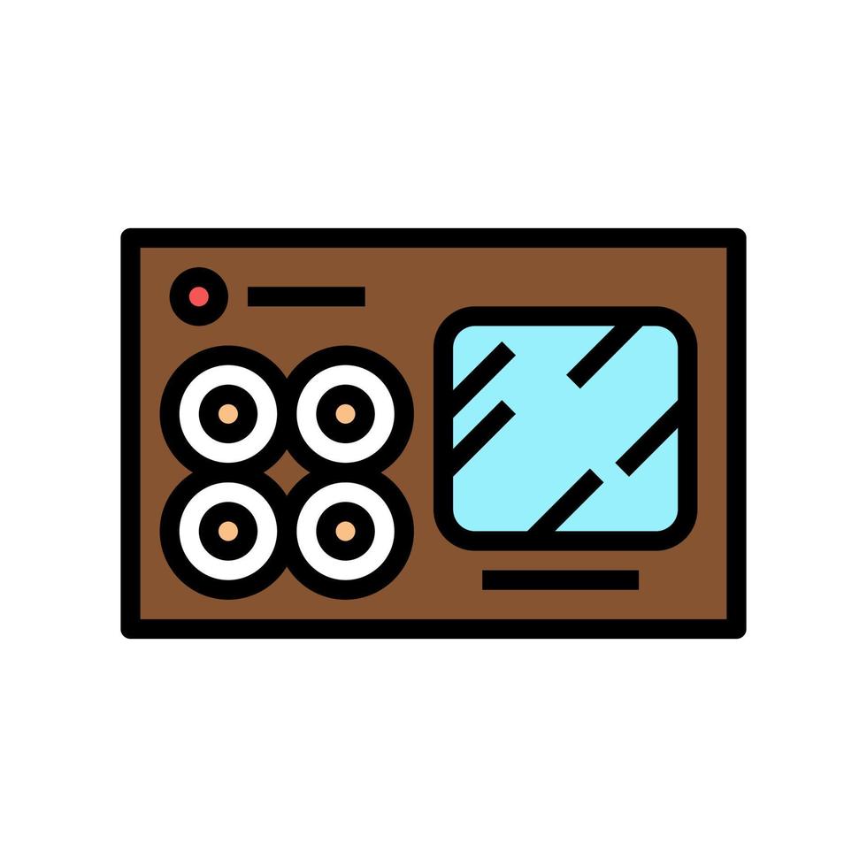 sushi box color icon vector illustration