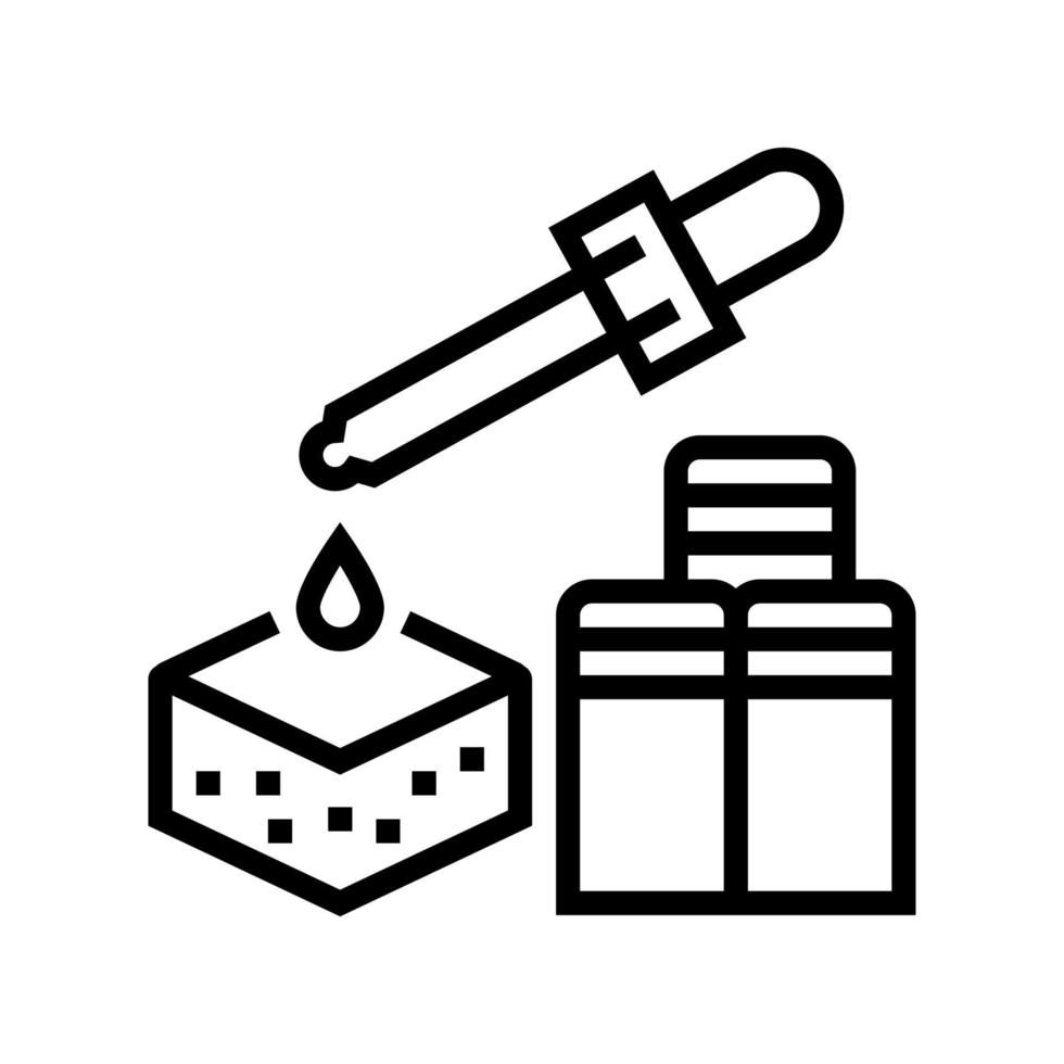 chemical pesticides soil line icon vector illustration