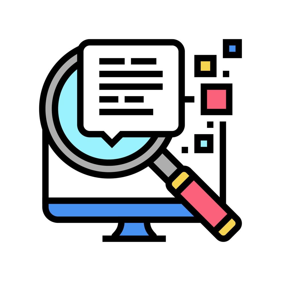 search information color icon vector illustration