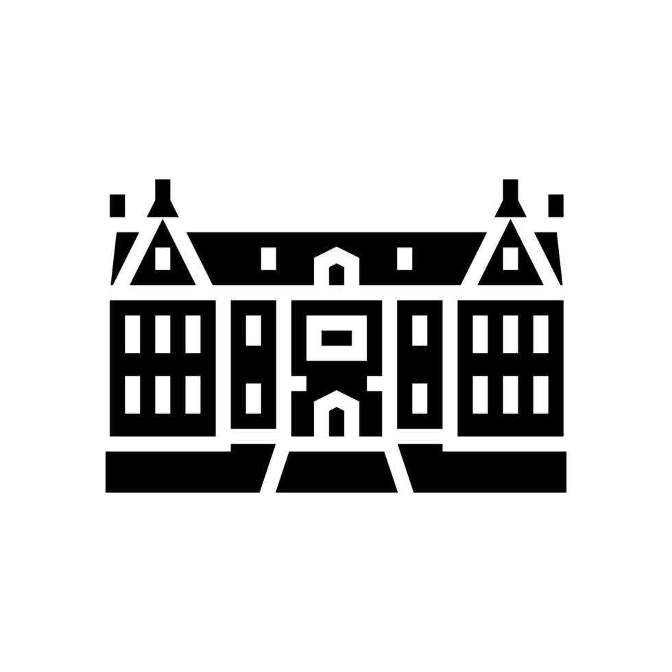 mansion house glyph icon vector illustration