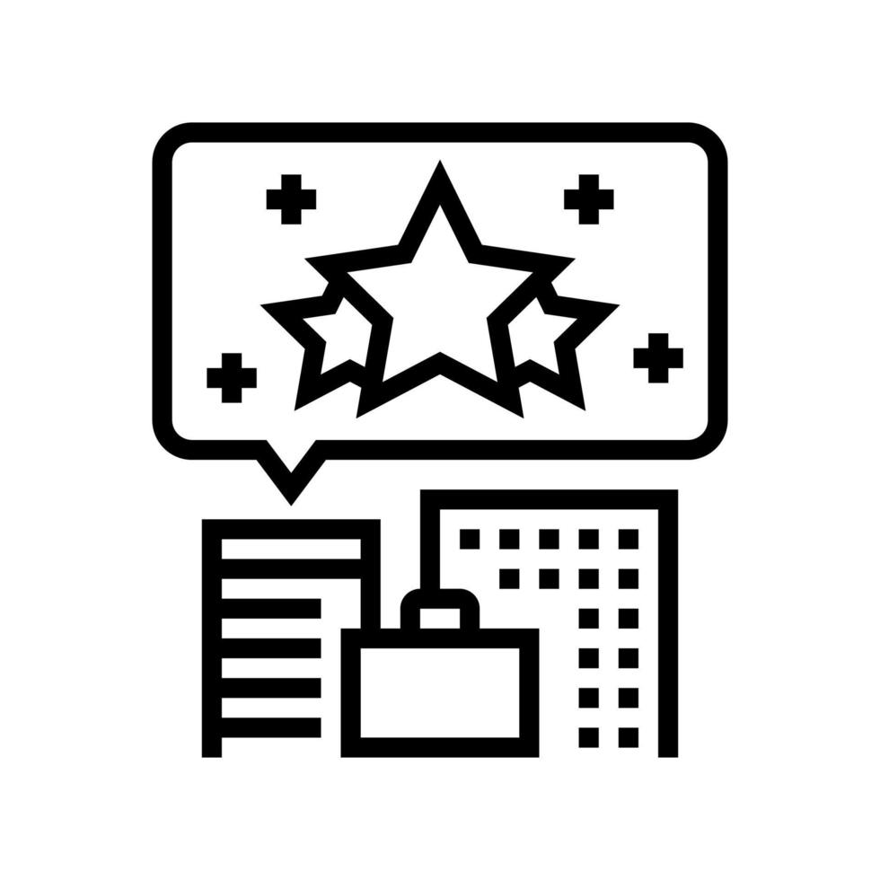 company reputation management line icon vector illustration