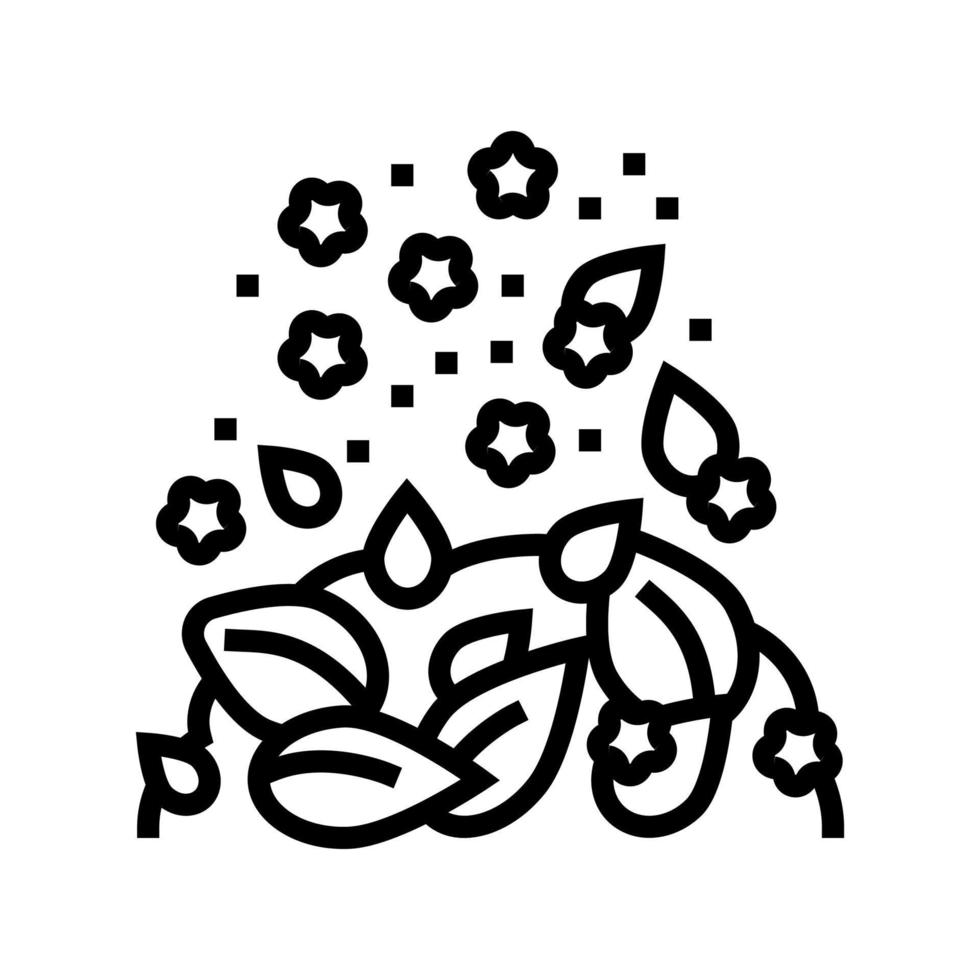 ilustración de vector de icono de línea de té aromatizante