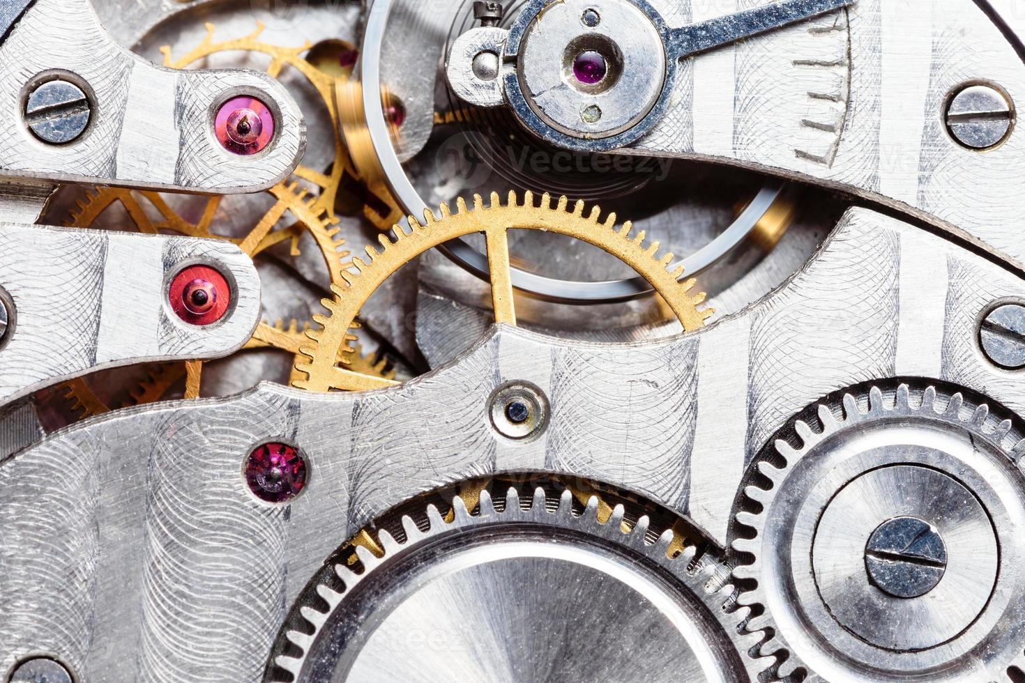 clockwork of mechanical Pocket watch photo