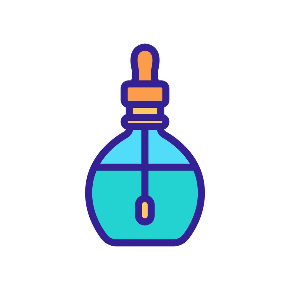 cuticle oil in jar with pipette icon vector outline illustration