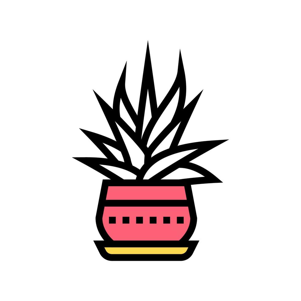 domestic plant color icon vector illustration