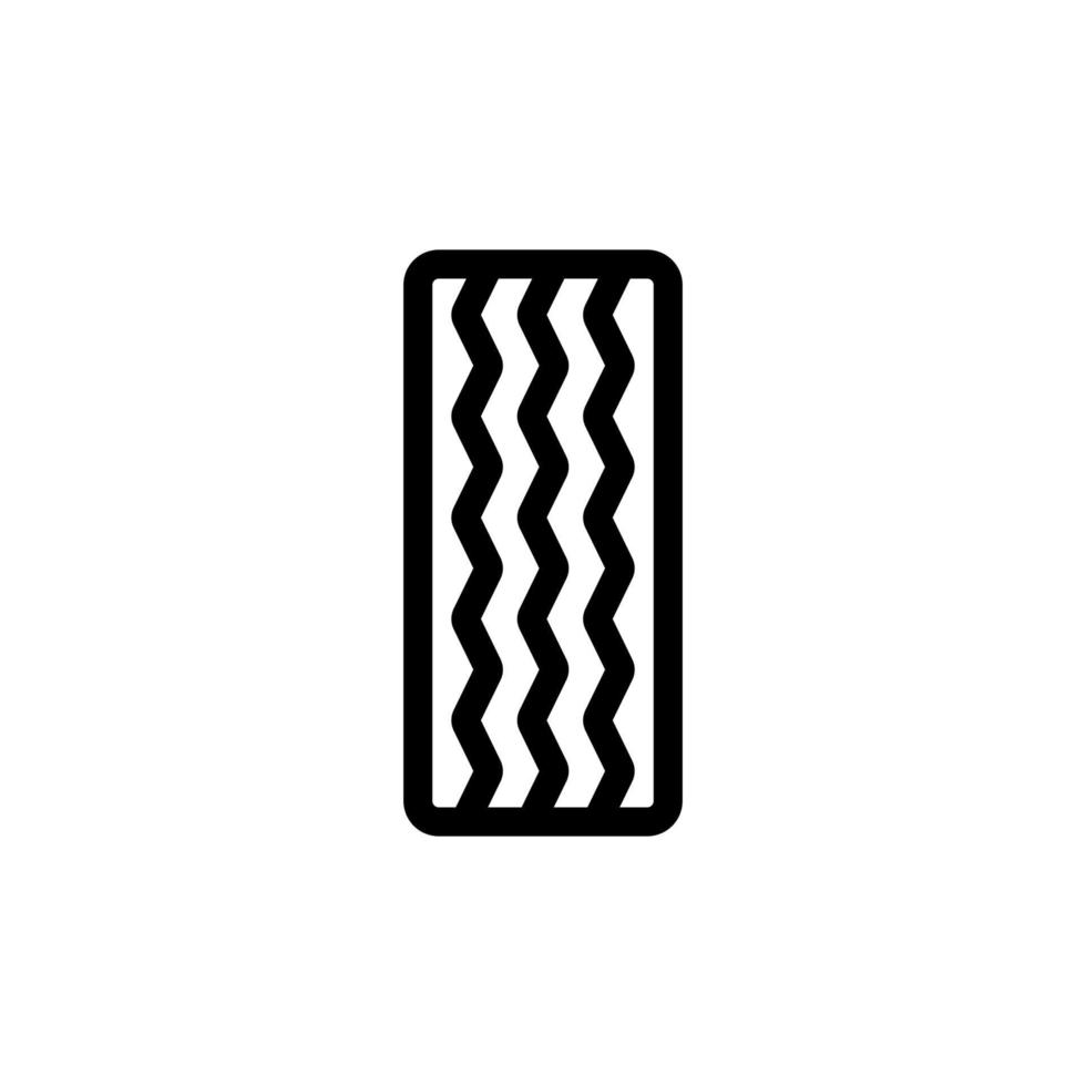 tire icon vector. Isolated contour symbol illustration vector