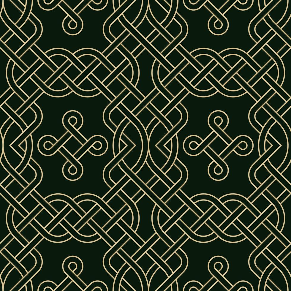 Celtic Knots Inspired Seamless Background vector