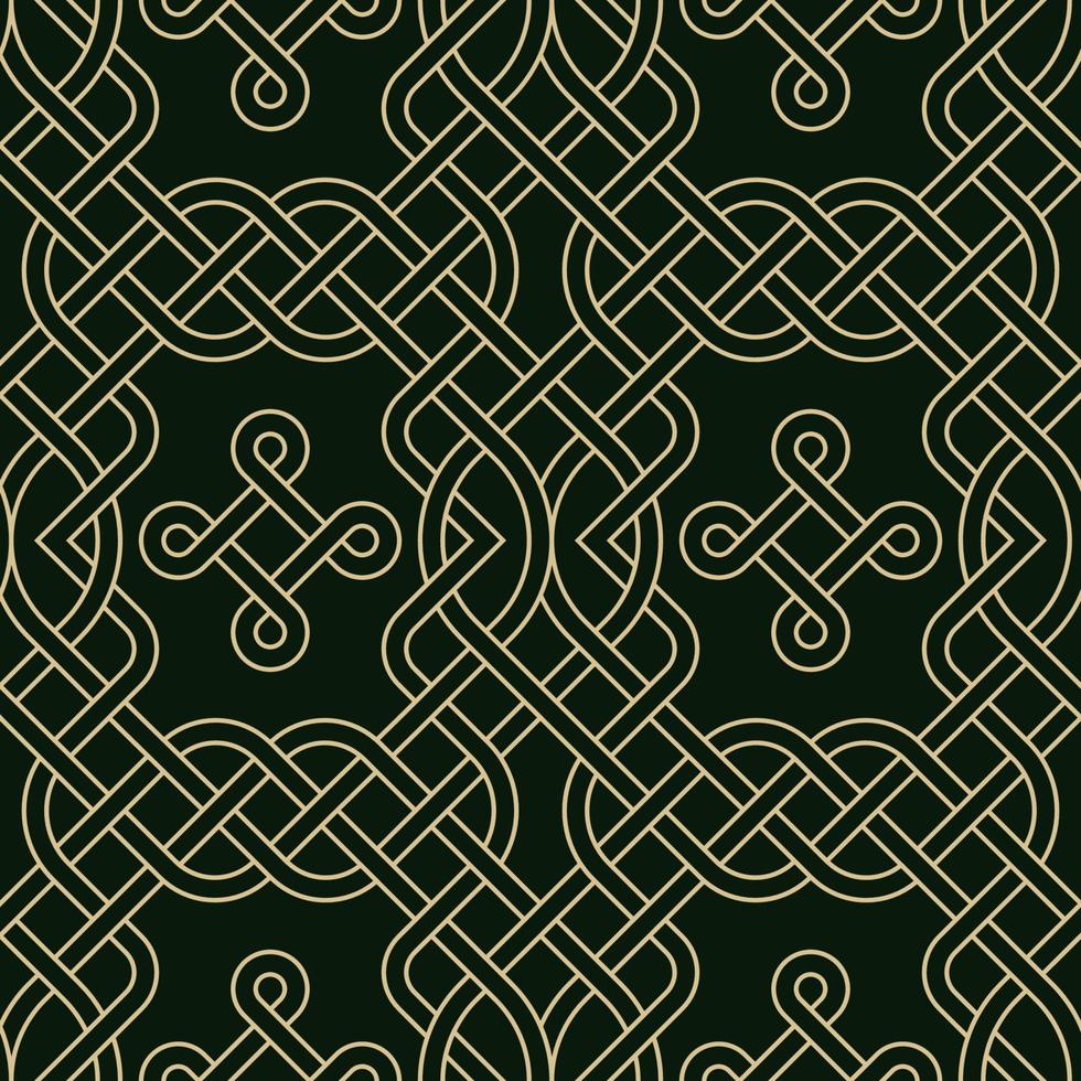 Celtic Knots Inspired Seamless Background vector