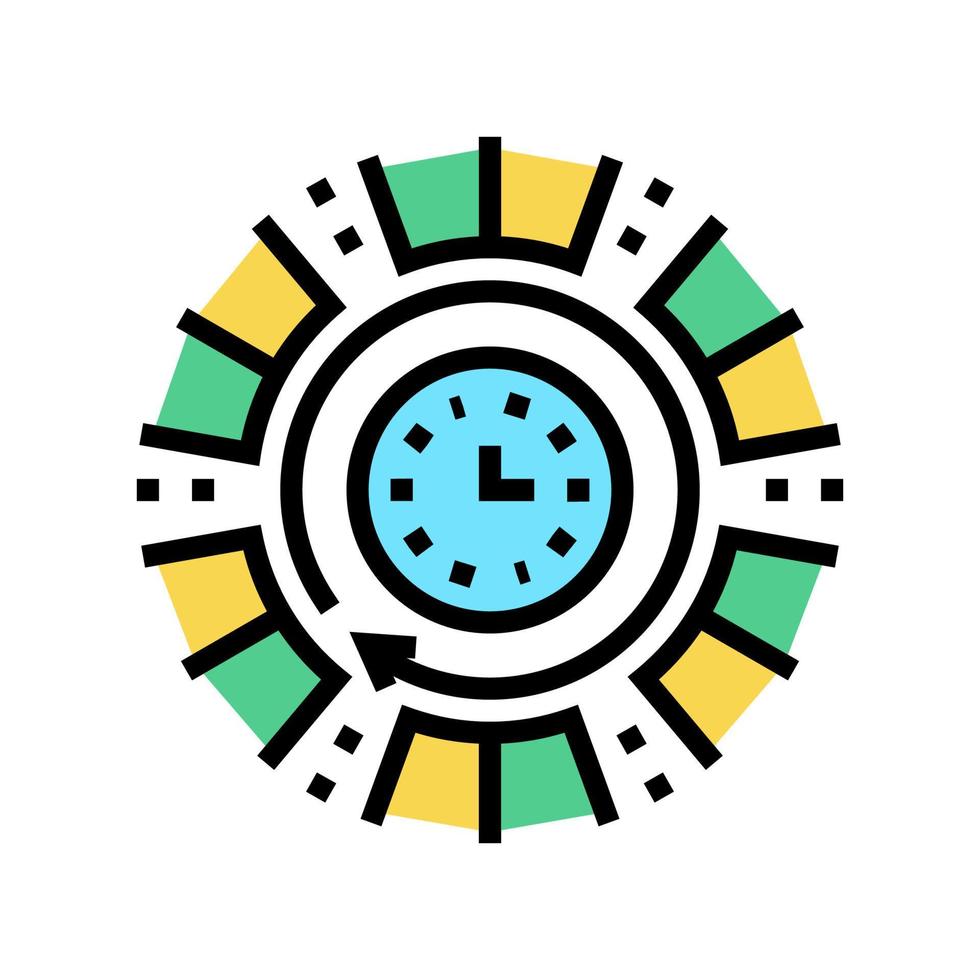 time running future color icon vector illustration