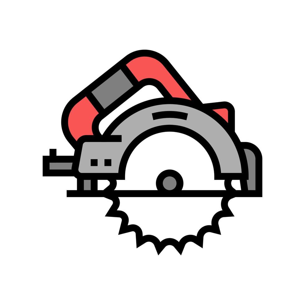 circular saw tool color icon vector illustration