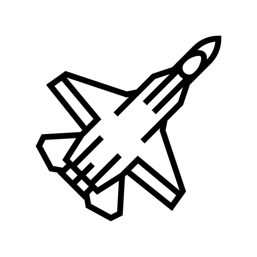airplane army fly plane line icon vector illustration