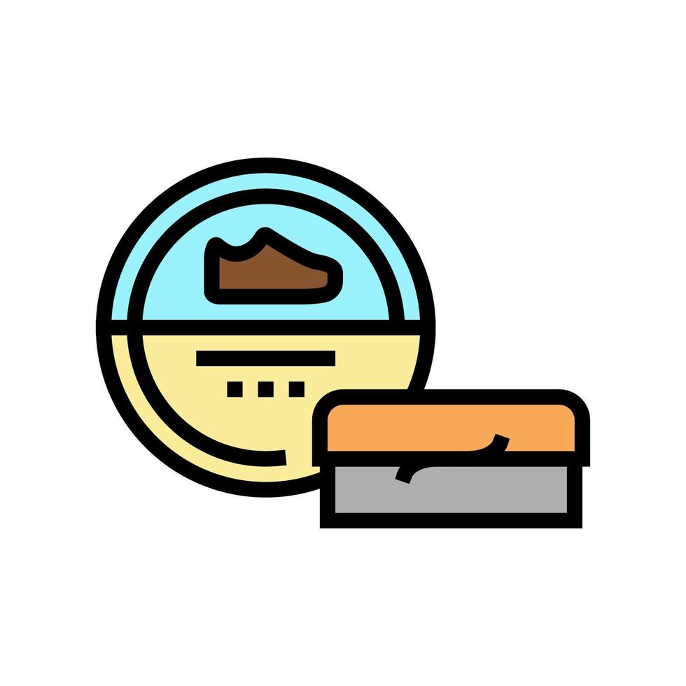 polishing paste shoe care color icon vector illustration