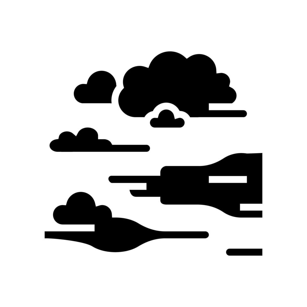fog smoke glyph icon vector illustration