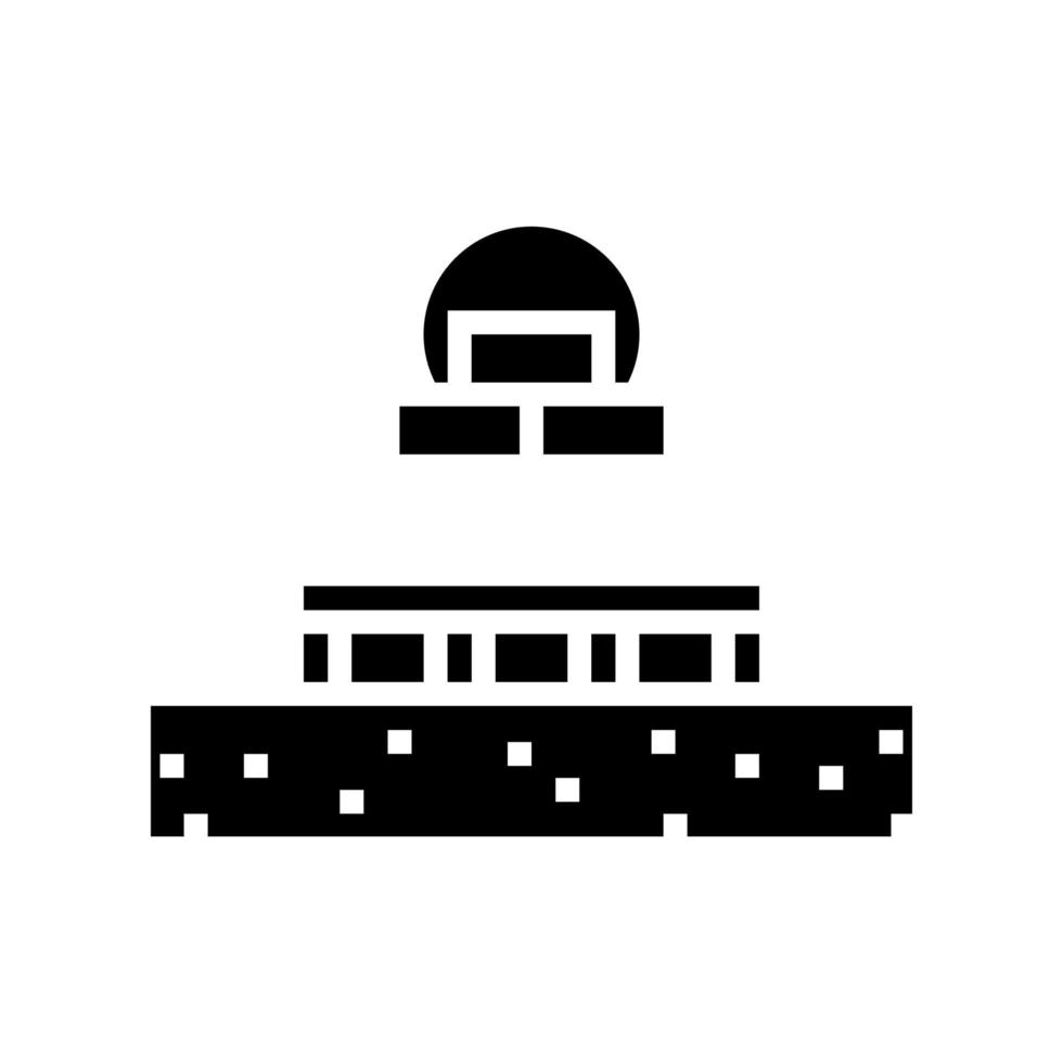 columnar foundation glyph icon vector illustration