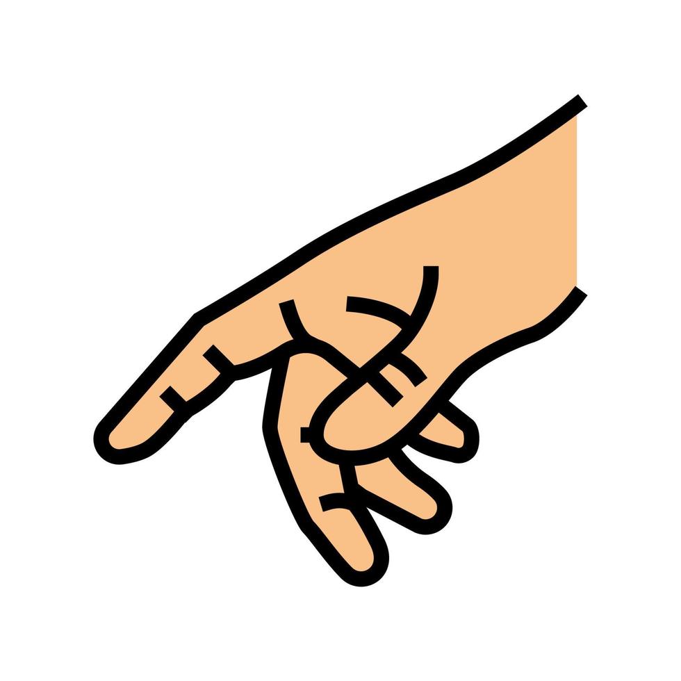 touch with finger color icon vector illustration