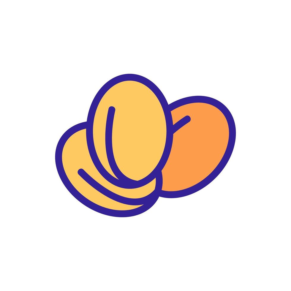 Nut icon vector. Isolated contour symbol illustration vector