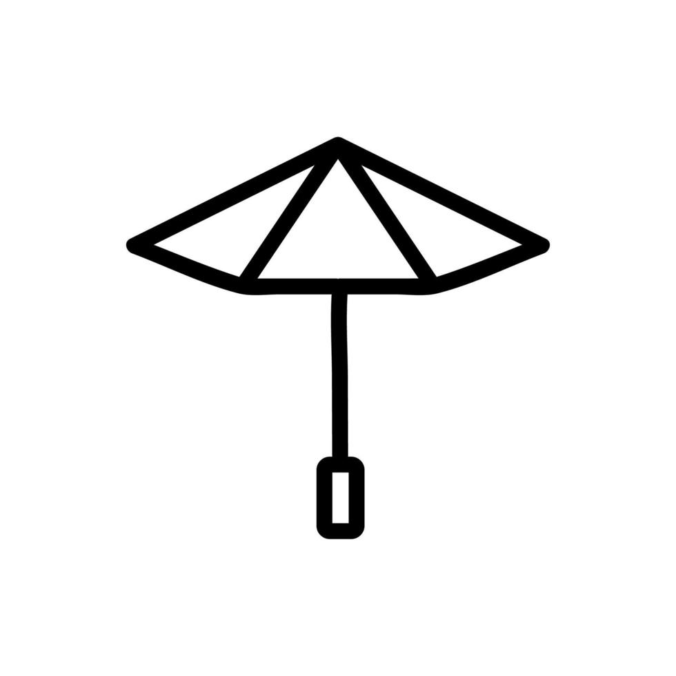 umbrella icon vector outline illustration