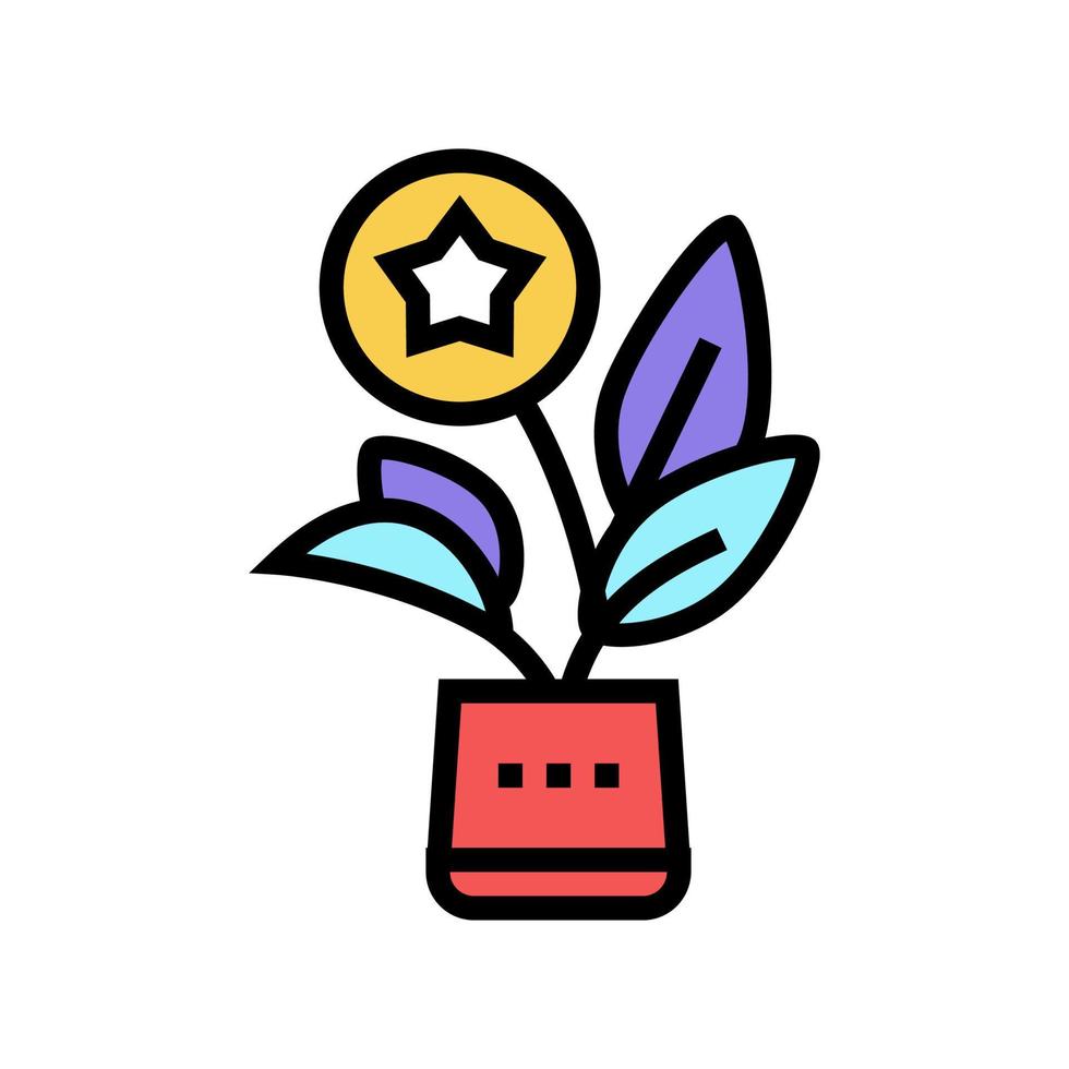 growth bonus color icon vector illustration